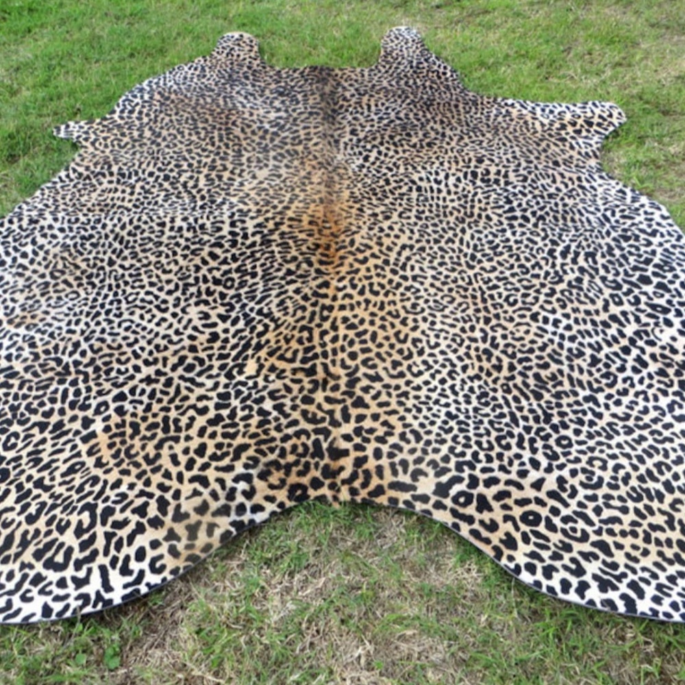 Leopard Print Cowhide Rug